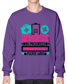 Nurse In Progress Please Wait Style Style 1160# - nurse- Sweatshirt - Crew