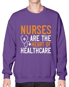 Nurses are the heart of healthcare Style 1228# - nurse- Sweatshirt - Crew