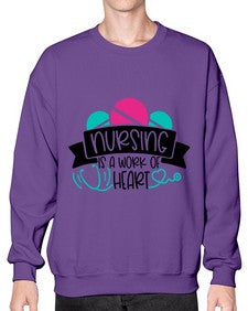 Nursing Is A Work Of Heart Style Style 1270# - nurse- Sweatshirt - Crew