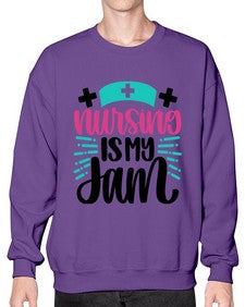 Nursing Is My Jam Style Style 1273# - nurse- Sweatshirt - Crew