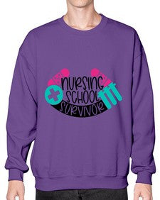 Nursing School Survivor Style Style 1280# - nurse- Sweatshirt - Crew