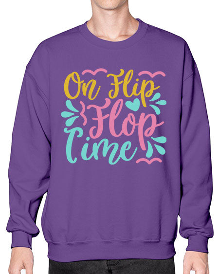 ON FLIP FLOP TIME Style 58# - summer- Sweatshirt - Crew