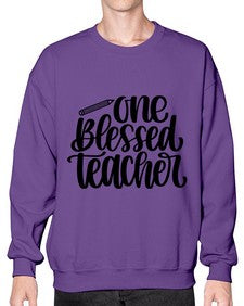 One Blessed Teacher Style 1287# - teacher- Sweatshirt - Crew