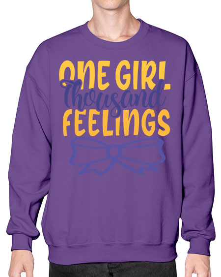 One Girl Thousand Feelings Style 175# - baby- Sweatshirt - Crew
