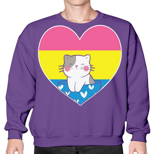 Pansexual Kawaii Cat Anime Art Anime 272# - anime- Sweatshirt - Crew