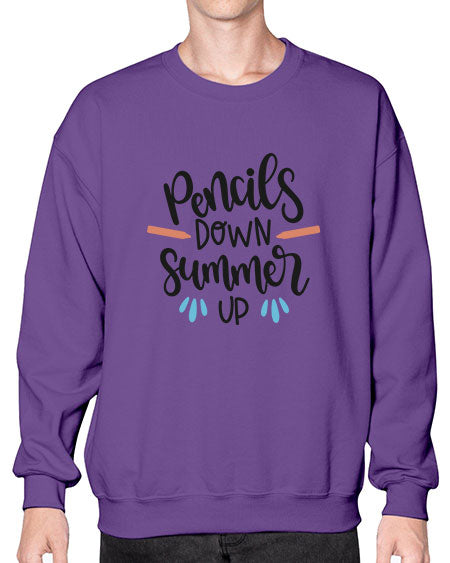 Pencils down summer up 87# - summer- Sweatshirt - Crew