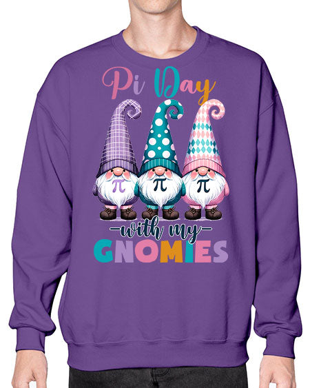 Pi Day Gnomies Funny Teacher 18# - pi- Sweatshirt - Crew
