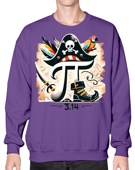 Pirate Pi Day Sublimation Design 39# - pi- Sweatshirt - Crew