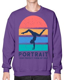 Portrait Your Perfect Form of Self 492# - yoga- Sweatshirt - Crew