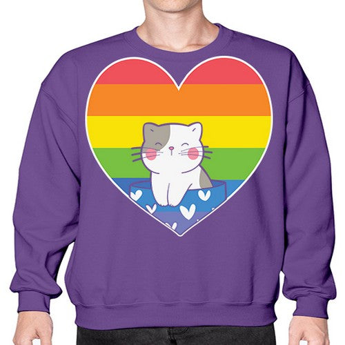 Pride Cat LGBT Kawaii Cats Anime 276# - anime- Sweatshirt - Crew