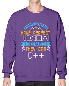 Programmers have perfect vision 18# - computer- Sweatshirt - Crew