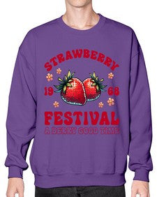 Retro Strawberry Festival 1504# - strawberry- Sweatshirt - Crew