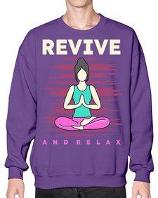 Revive and Relax 500# - yoga- Sweatshirt - Crew