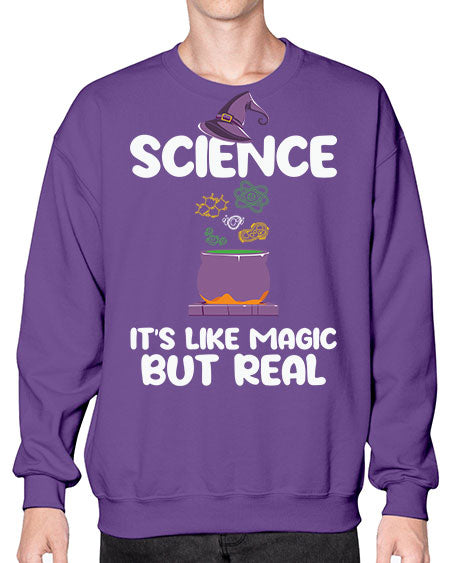 ScienceItsLikeMagicButScientistSkinite Scientist Skinite 48# - general science- Sweatshirt - Crew
