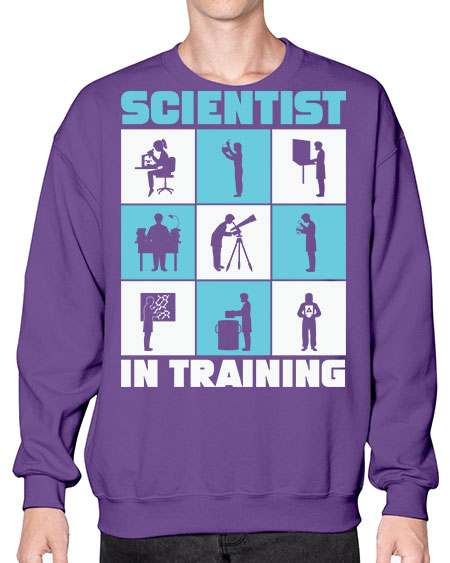 ScientistInTrainingScienceScientistSkinite Scientist Skinite 40# - general science- Sweatshirt - Crew