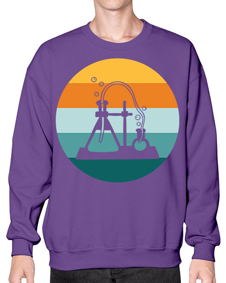 ScientistRetroSunsetScientistSkinite Scientist Skinite 39# - general science- Sweatshirt - Crew