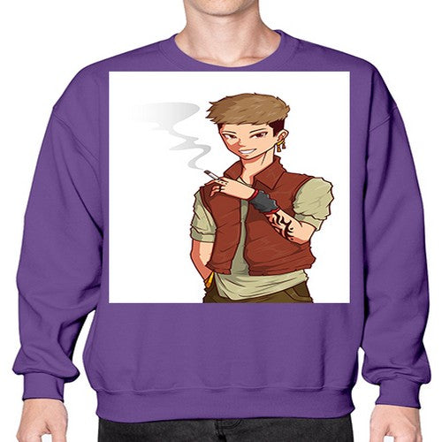 Smoker street boy 61# - anime- Sweatshirt - Crew