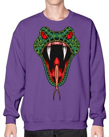 Snake 212# - cartoon animals- Sweatshirt - Crew