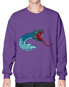 Snake 219# - cartoon animals- Sweatshirt - Crew