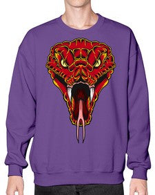 Snake 222# - cartoon animals- Sweatshirt - Crew