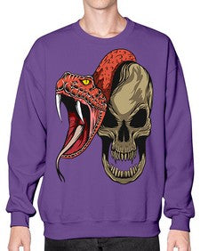 Snake 226# - cartoon animals- Sweatshirt - Crew