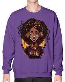 Sparkling Black Girl Design 5# - black girls or women- Sweatshirt - Crew