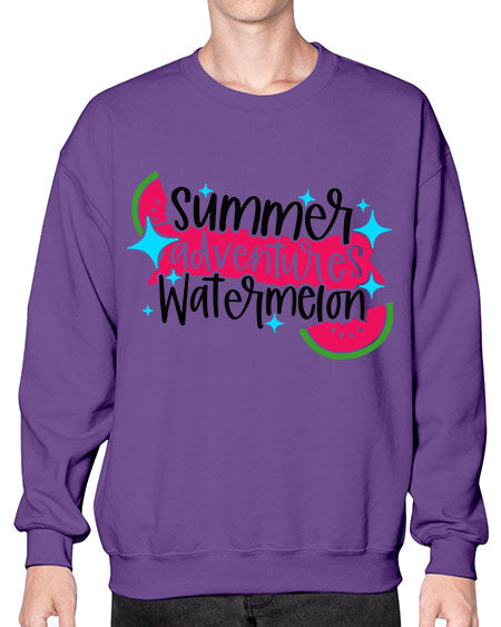 Summer Adventures Watermelon Style 23# - summer- Sweatshirt - Crew