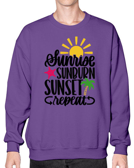 Sunrise Sunburn Sunset Repeat Style 16# - summer- Sweatshirt - Crew