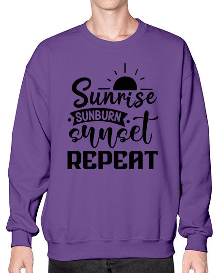 Sunrise sunburn sunset repeat 01# - summer- Sweatshirt - Crew