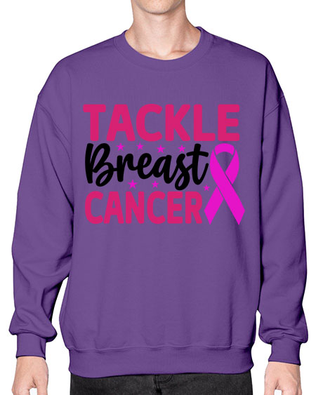 Tackle Breast Cancer 5# - breast cancer- Sweatshirt - Crew