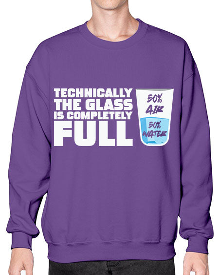 TechnicallytheGlassiscompletelyScientistSkinite Scientist Skinite 22# - general science- Sweatshirt - Crew