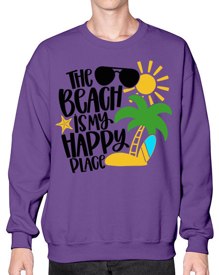 The Beach Is My Happy Place Style 12# - summer- Sweatshirt - Crew