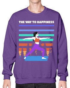 The Way to Happiness 566# - yoga- Sweatshirt - Crew