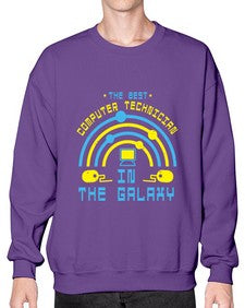 The best computer technician in the galaxy 13# - computer- Sweatshirt - Crew