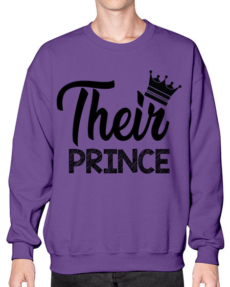 Their prince 20# - black words and phrases- Sweatshirt - Crew