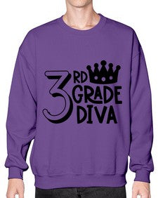 Third Grade Diva 953# - third grade- Sweatshirt - Crew