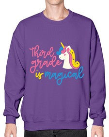 Third Grade Is Magical 963# - third grade- Sweatshirt - Crew