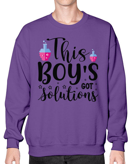 This Boy s Got Solutions 20# - general science- Sweatshirt - Crew