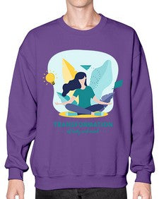 Transformation of Body and Mind 587# - yoga- Sweatshirt - Crew