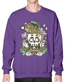 Treasure Skull Head 1185# - skull and bones- Sweatshirt - Crew
