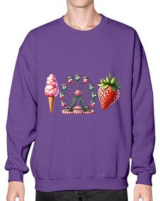 Watercolor Strawberry Fair 1693# - strawberry- Sweatshirt - Crew