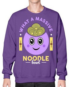 What a Massive Noodle Bowl 1698# - Ramen- Sweatshirt - Crew