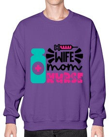 Wife Mom Nurse Style Style 1642# - nurse- Sweatshirt - Crew