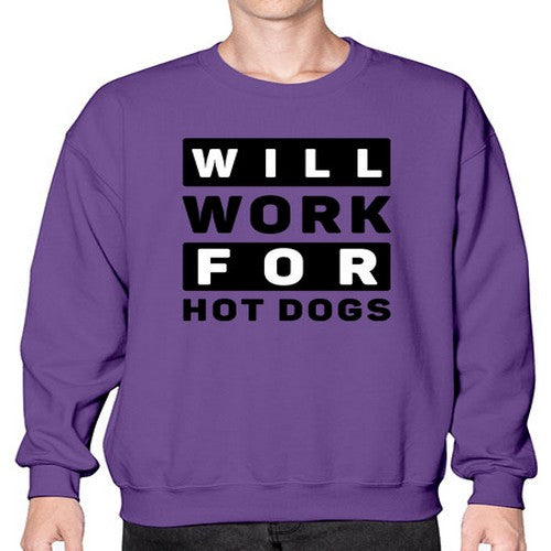 Will Work For Style 1# - dogs- Sweatshirt - Crew