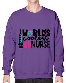 Worlds Coolest Nurse Style Style 1660# - nurse- Sweatshirt - Crew