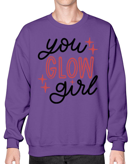 You Glow Girl Style 5# -makeup Sweatshirt - Crew