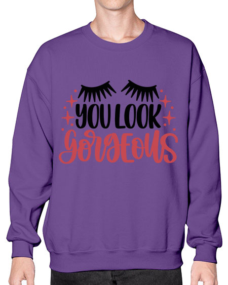 You Look Gorgeous Style 3# -makeup Sweatshirt - Crew