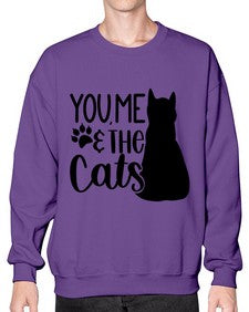 You Me The Cat Style 110# - cats- Sweatshirt - Crew