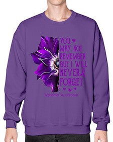 You may not remember but I will never forget alzheimer 223# - alzheimers- Sweatshirt - Crew