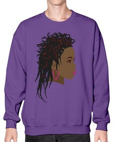 african girl 89# - black girls or women- Sweatshirt - Crew